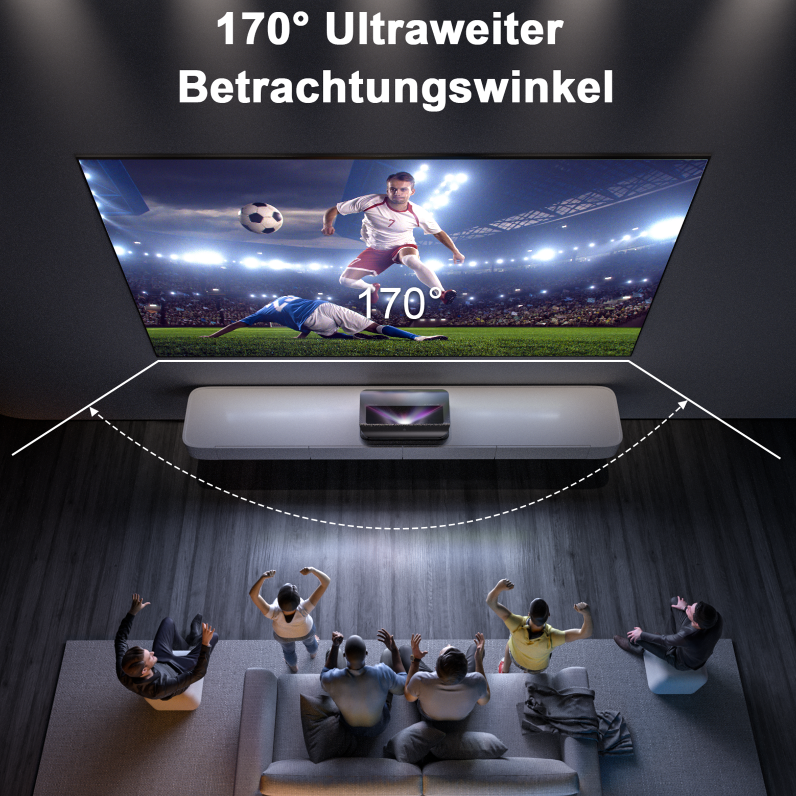 Écran ALR cinématographique lenticulaire de 120'' à 132''