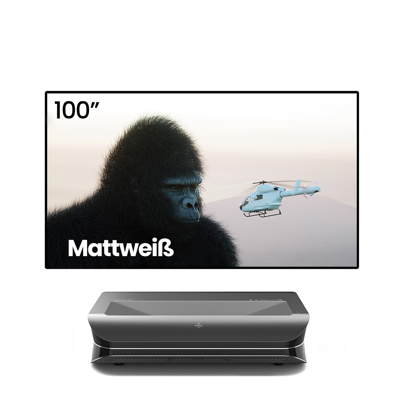 LTV-3000 Pro + 100''-120'' Mattweißer Leinwand