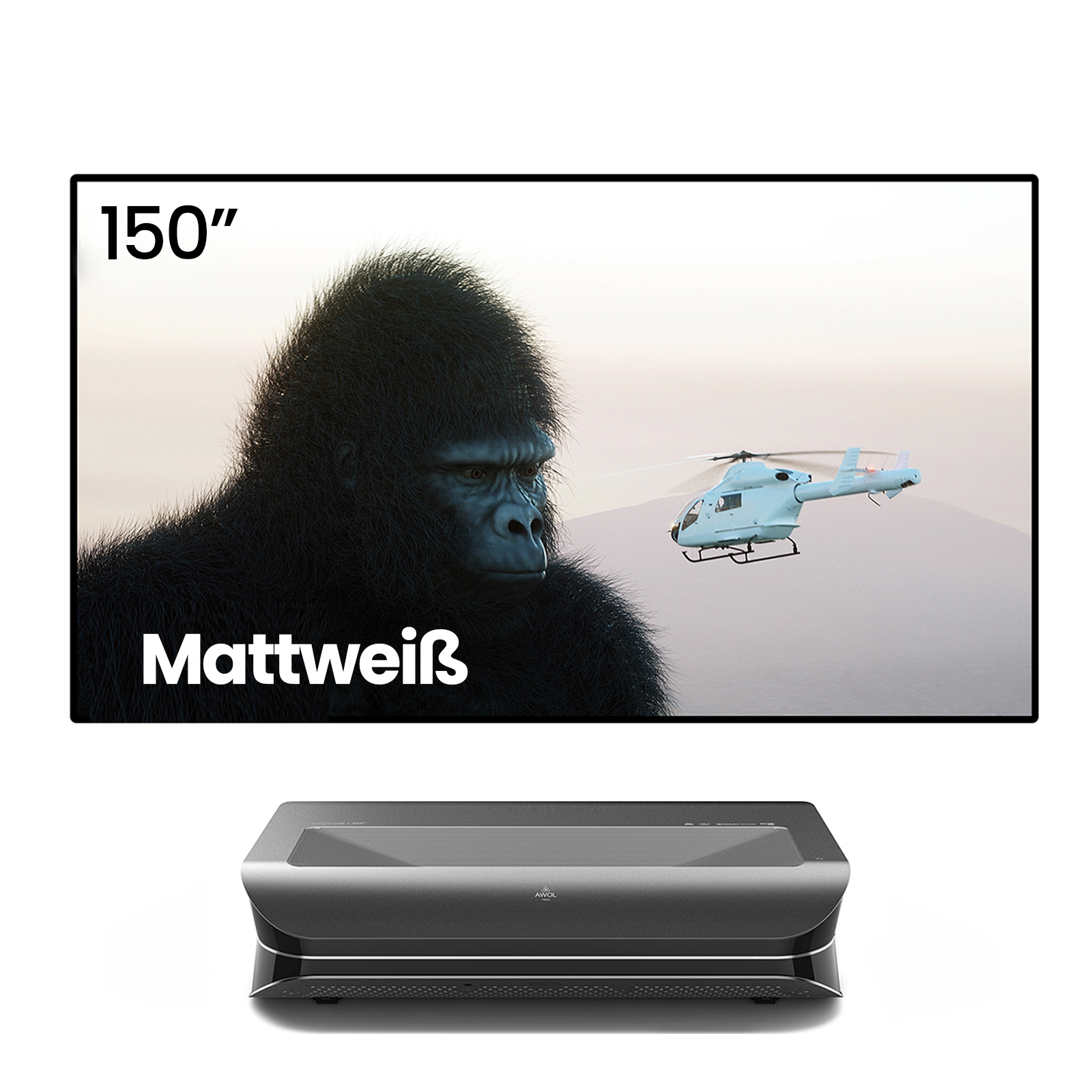LTV-3000 Pro + 100''-120'' Mattweißer Leinwand