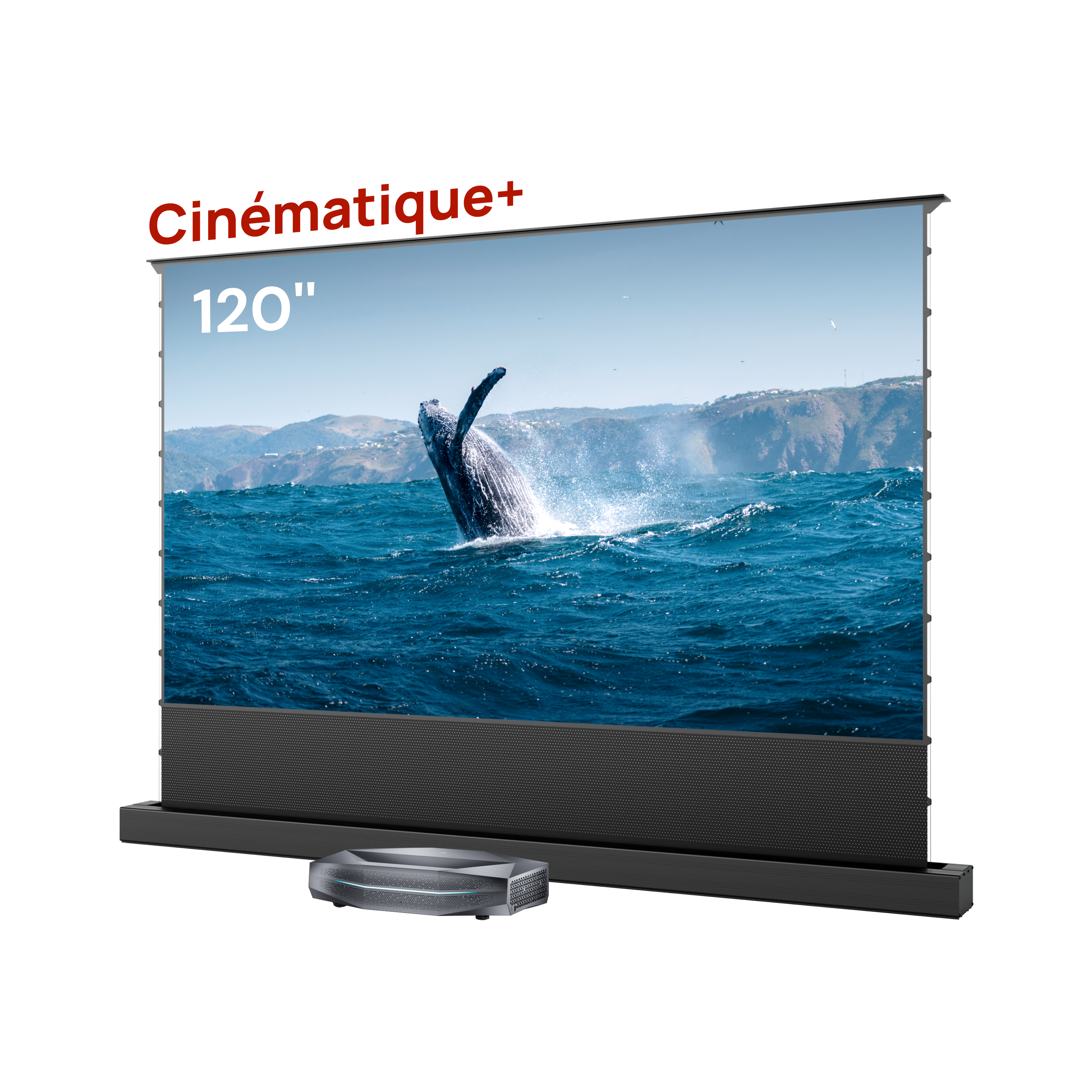 Aetherion Max + Écran ALR autoportant à levage 100''-120''