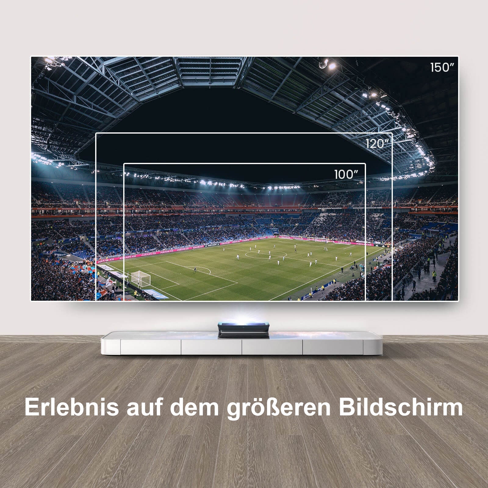Écran ALR cinématographique lenticulaire de 120'' à 132''