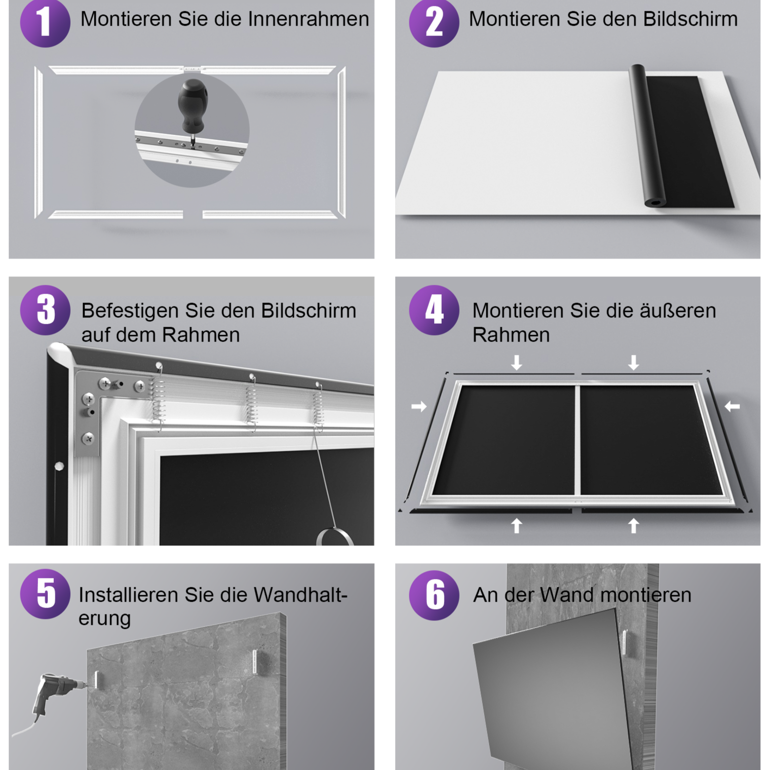 Écran ALR cinématographique lenticulaire de 120'' à 132''