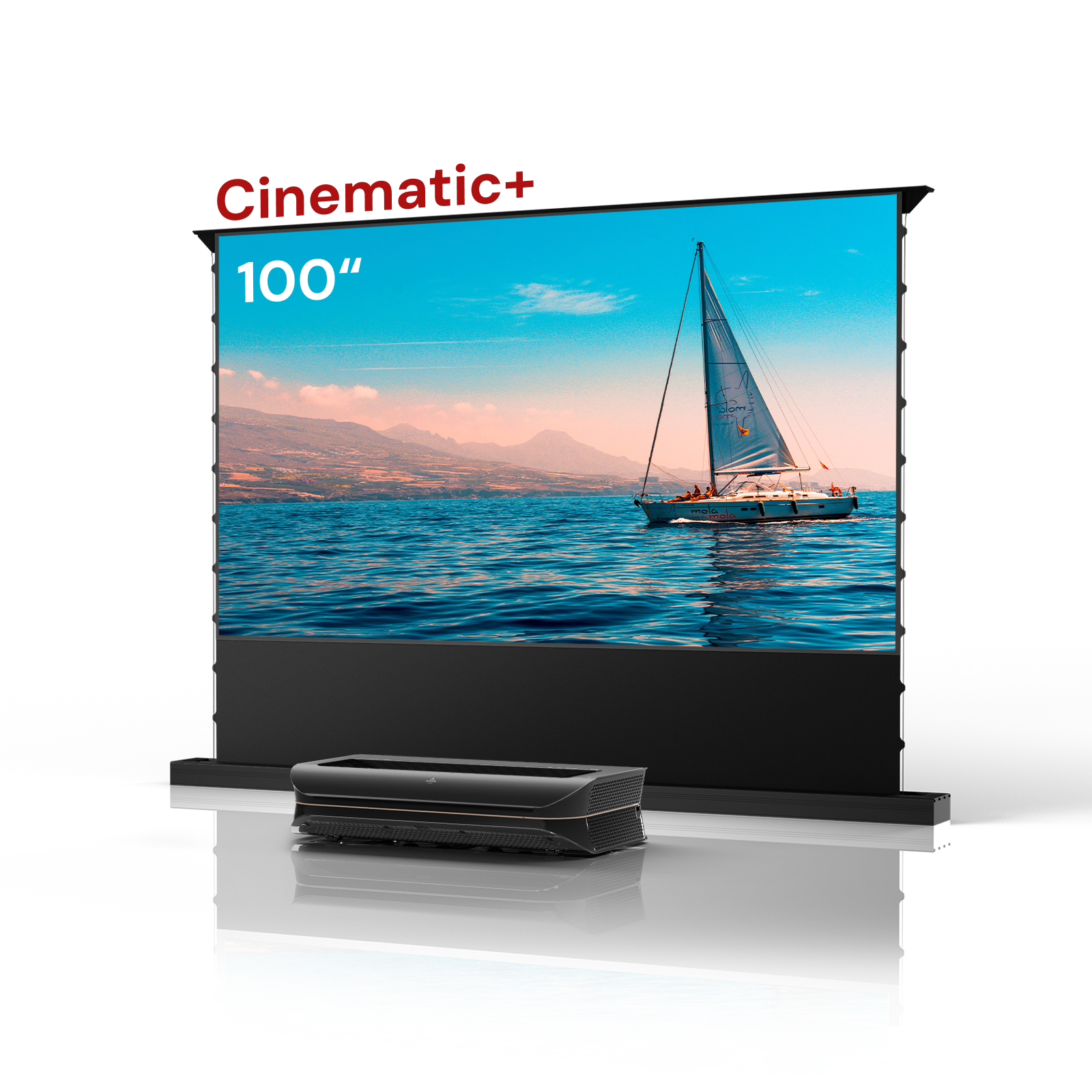 Pack LTV-3000 Pro + Écran de projecteur motorisé à levage au sol 100" – 120"